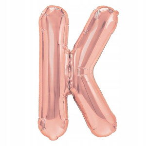 Balon Foliowy litera K Rose Gold 40 cm