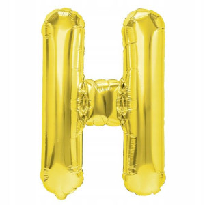 Balon Foliowy litera H ZŁOTY 70 cm