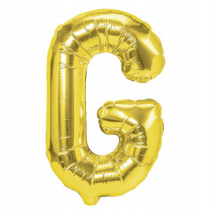 Balon Foliowy litera G ZŁOTY 70 cm