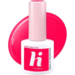 Hi Hybrid Lakier Hybrydowy Nr 233 Neon Red  5Ml