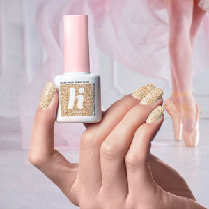 Hi Hybrid Lakier Hybrydowy #135 Rose Gold Sequin -  Ballerina 5Ml