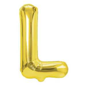 Balon Foliowy litera L ZŁOTY 40 cm