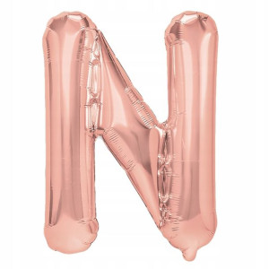 Balon Foliowy litera N Rose Gold 40 cm