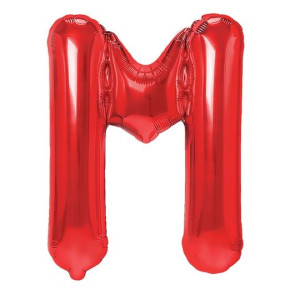 Balon Foliowy litera M Czerwony 40 cm