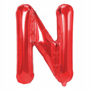 Balon Foliowy litera N Czerwony 40 cm