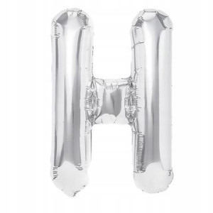Balon Foliowy litera H Srebrny 40 cm