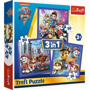 Puzzle 3w1 Psi Patrol gotowy do akcji Paw Patrol 34861  Trefl