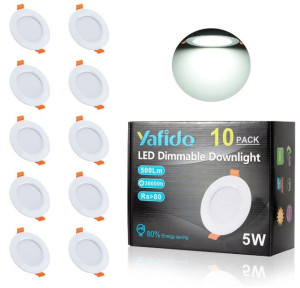 Yafido 10 szt. 230 V ściemniana lampa LED do zabudowy I