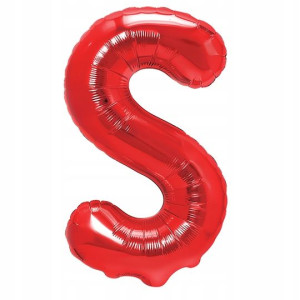 Balon Foliowy litera S Czerwony 40 cm