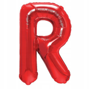 Balon Foliowy litera R Czerwony 40 cm