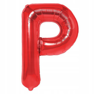 Balon Foliowy litera P Czerwony 40 cm