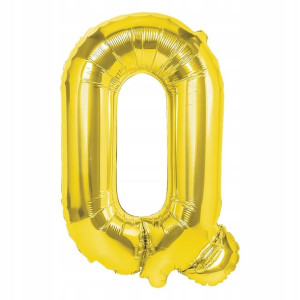 Balon Foliowy litera Q ZŁOTY 70 cm