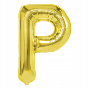 Balon Foliowy litera P ZŁOTY 70 cm