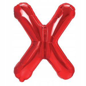Balon Foliowy litera X Czerwony 40 cm