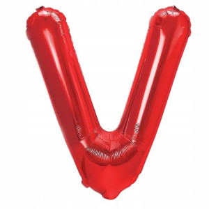Balon Foliowy litera V Czerwony 40 cm