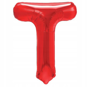 Balon Foliowy litera T Czerwony 40 cm