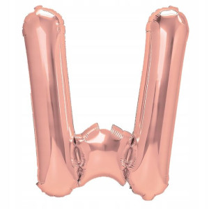 Balon Foliowy litera W Rose Gold 40 cm