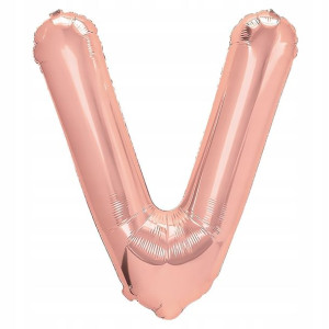 Balon Foliowy litera V Rose Gold 40 cm