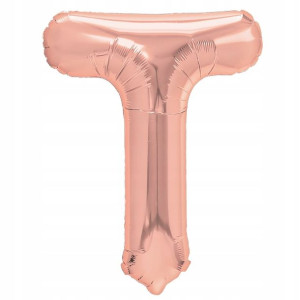 Balon Foliowy litera T Rose Gold 40 cm