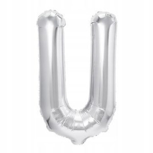 Balon Foliowy litera U Srebrny 70 cm