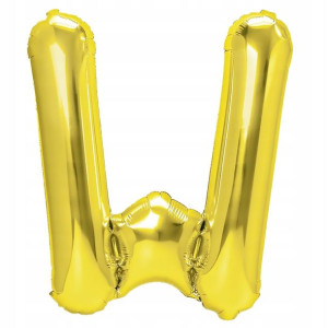 Balon Foliowy litera W ZŁOTY 40 cm