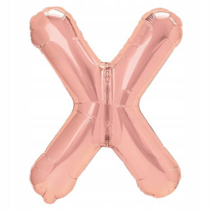 Balon Foliowy litera X Rose Gold 40 cm