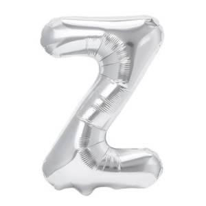Balon Foliowy litera Z Srebrny 70 cm