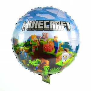 Balon foliowy MINECRAFT 45 cm okrągły