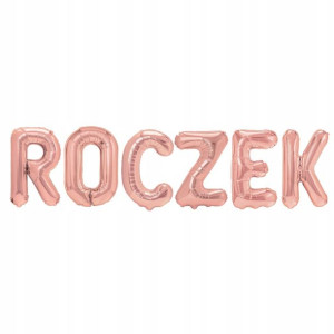 Balon foliowy napis ROCZEK rose gold 40 cm