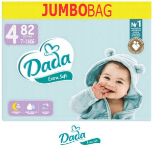 Pieluszki DADA 4 MAXI 7-16kg  82 sztuki Extra Soft Pampersy JUMBOBAG