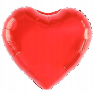 Balon foliowy Serce czerwony 80 cm Walentynki
