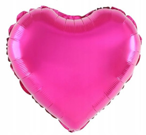 Balon foliowy serce fuksja 45 cm