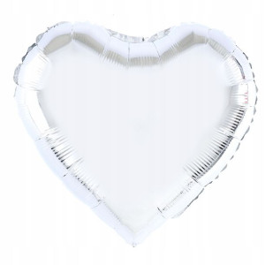 Balon foliowy serce srebrny 45 cm