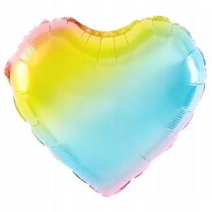 Balon foliowy serce kolorowe 45 cm