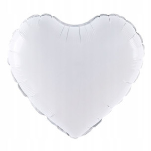 Balon foliowy serce biały 45 cm