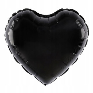 Balon foliowy serce czarny 45 cm