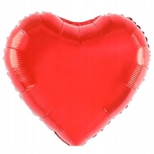 Balon foliowy serce czerwone błyszczące 45 cm