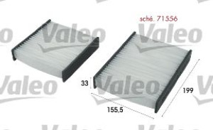Filtr kabinowy VALEO 715556 CUK210002