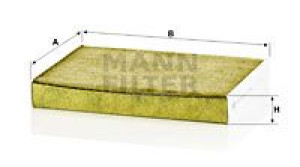 Filtr kabinowy MANN-FILTER FP 27 009 CUK27009