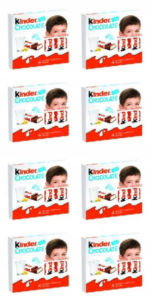 8x50g KINDER Batoniki z mlecznej czekolady