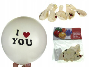 Balon I Love You Walentynki 5 Szt.