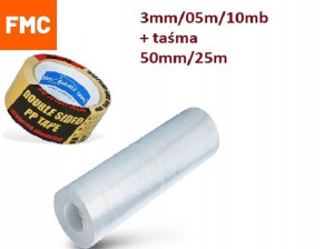Ekran Zagrzejnikowy 3mm/0,5m/10mb + Tasma Pp