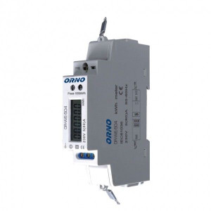 1-fazowy wskaźnik zużycia energii elektrycznej, 80A, port RS-485, 1 moduł,
