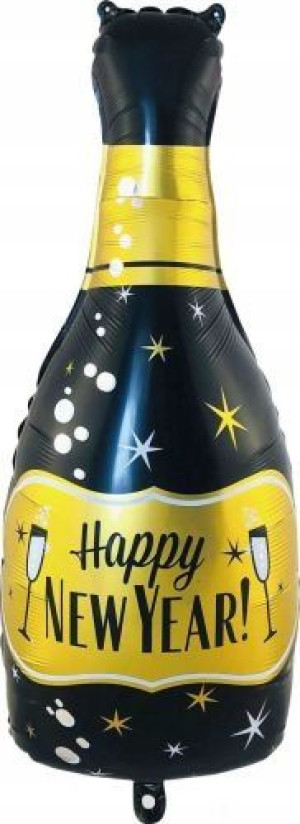Balon szampan sylwester Happy New Year 49x98 cm