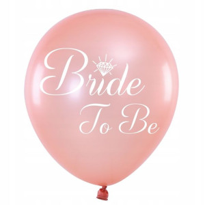 Balony 12 cali napis Bride To Be różowe 10 szt.