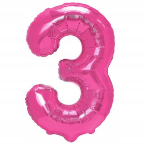 Balony foliowe ciemnoróżowe 40 cm 3