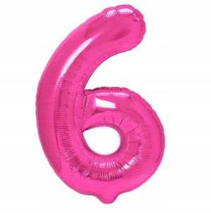 Balony foliowe ciemnoróżowe 40 cm 6
