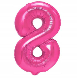 Balony foliowe ciemnoróżowe 40 cm 8