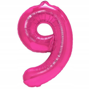 Balony foliowe ciemnoróżowe 40 cm 9