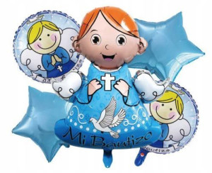 Balony foliowe Aniołek Zestaw 5szt 64x81 cm BLUE